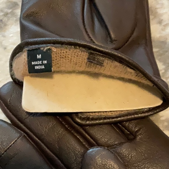 J Crew cashmere lined leather touch tech gloves - Picture 4 of 6